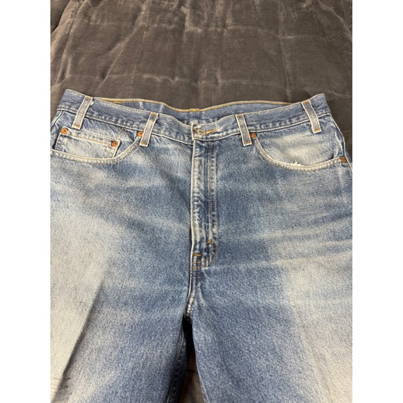 Mens Vintage Denim Jeans Light‎ Wash Distressed - Picture 3 of 14